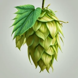 Artistic drawing of hop cones