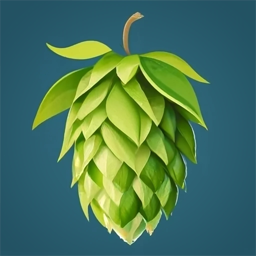 Artistic drawing of hop cones