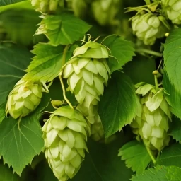 Artistic drawing of hop cones