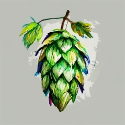 Artistic drawing of hop cones