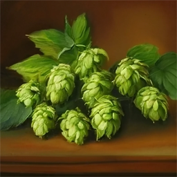 Artistic drawing of hop cones