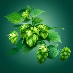 Artistic drawing of hop cones