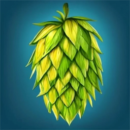 Artistic drawing of hop cones