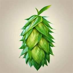 Artistic drawing of hop cones