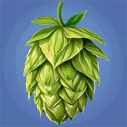 Artistic drawing of hop cones