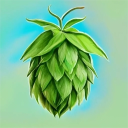 Artistic drawing of hop cones